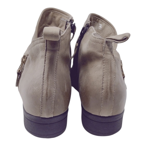 Miz Mooz Slinky Wide Leather Side Zip Ankle Boots Gray Size EU 41 Or US 9.5/10 - Picture 5 of 10